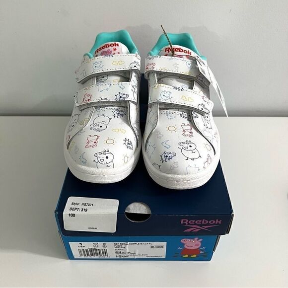 Reebok Little Girls Peppa Pig Royal Complete CLN 2 Stay-Put Casual Sneakers - Picture 4 of 10